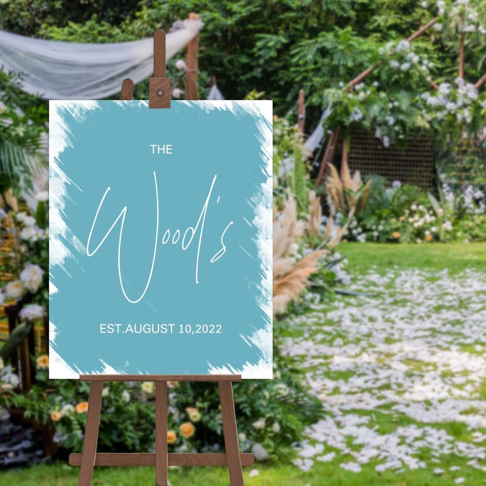 Panneau de bienvenue mariage personnalisé 30x45cm pour une entrée de cérémonie mémorable