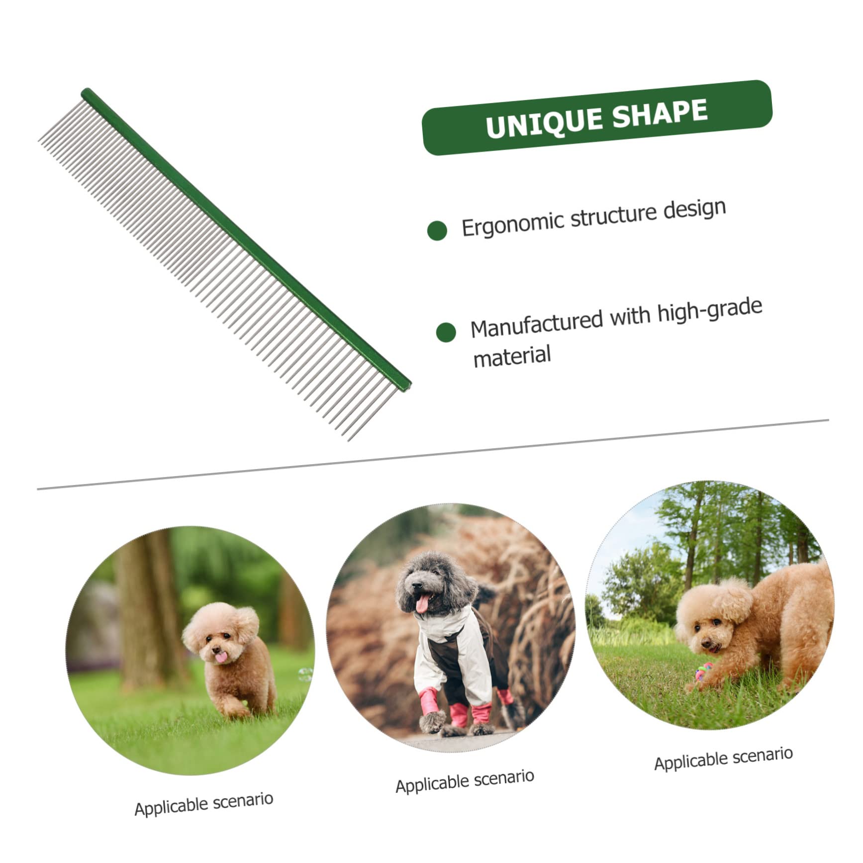 HOLIDYOYO Daily Use Pet Comb Cat Hair Comb Gentle Massaging Grooming Tool Removes Dead Hair Tangles for Long Short Fur