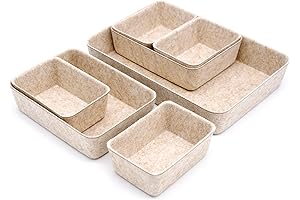 Office Drawer organizers felt storage bins Shallow Small Desk trays Draw dividers...