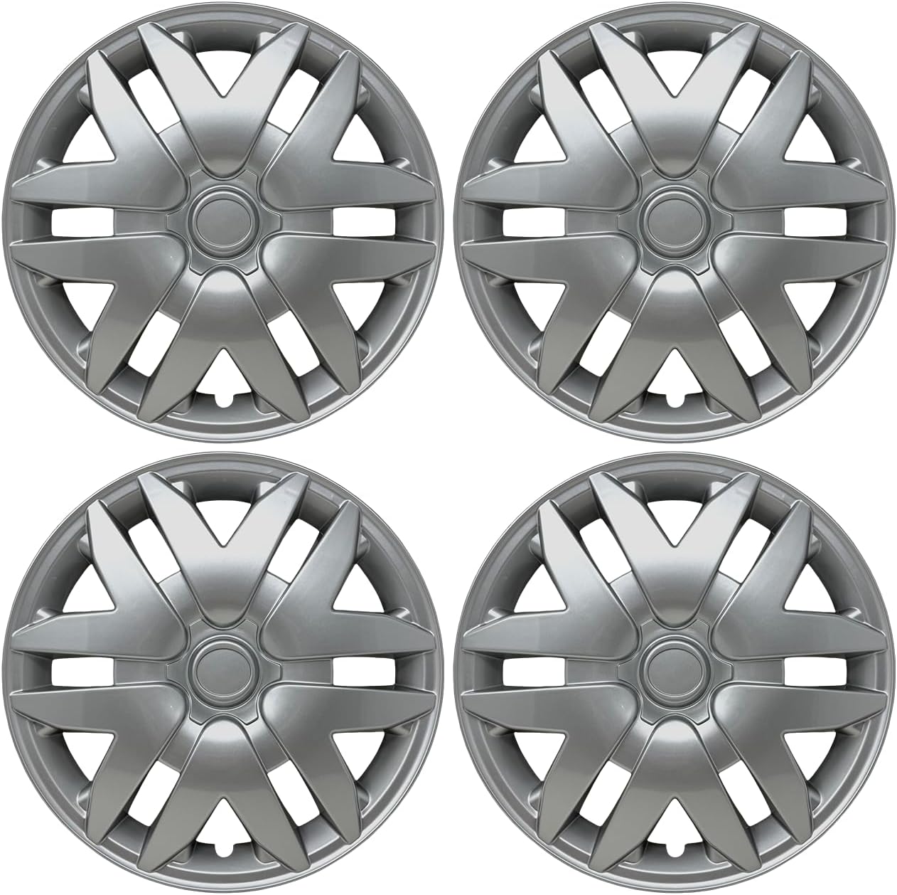 Premium Replica Hubcap, Replacement for Toyota Sienna 2004-2010, 16-inch Silver Wheel Cover, 4 Pieces