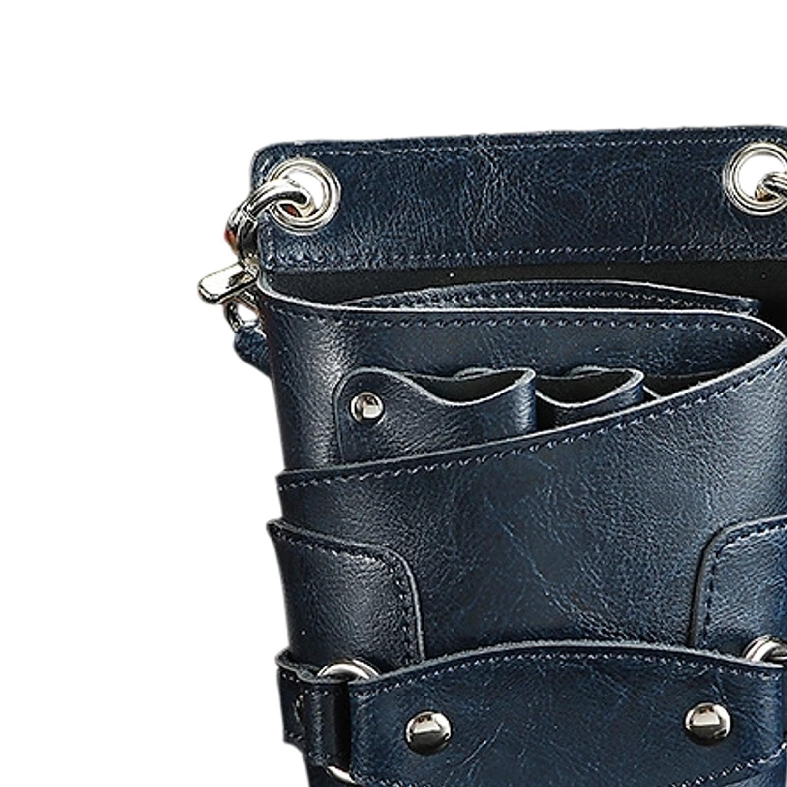 TISHITA Borsa Porta Attrezzi Da Parrucchiere, per Capelli, Rimovibile, Custodia per Forbici, Blu Scuro