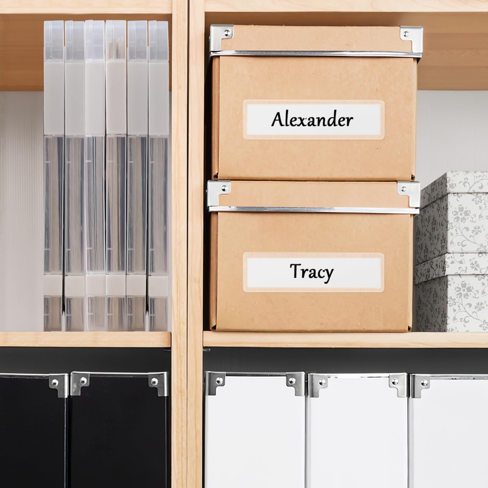 6 Pezzi Organizer Documenti Trasparenti Scatola per Ufficio Scuola e per Documenti e Ordine Cartaceo