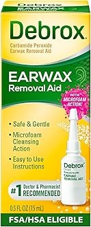 Debrox Ear Wax Removal Drops, Gentle Microfoam Ear Wax Remover, 0.5 Fl Oz