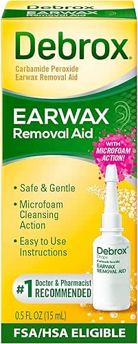 Debrox Ear Wax Removal Drops, Gentle Microfoam Ear Wax Remover,