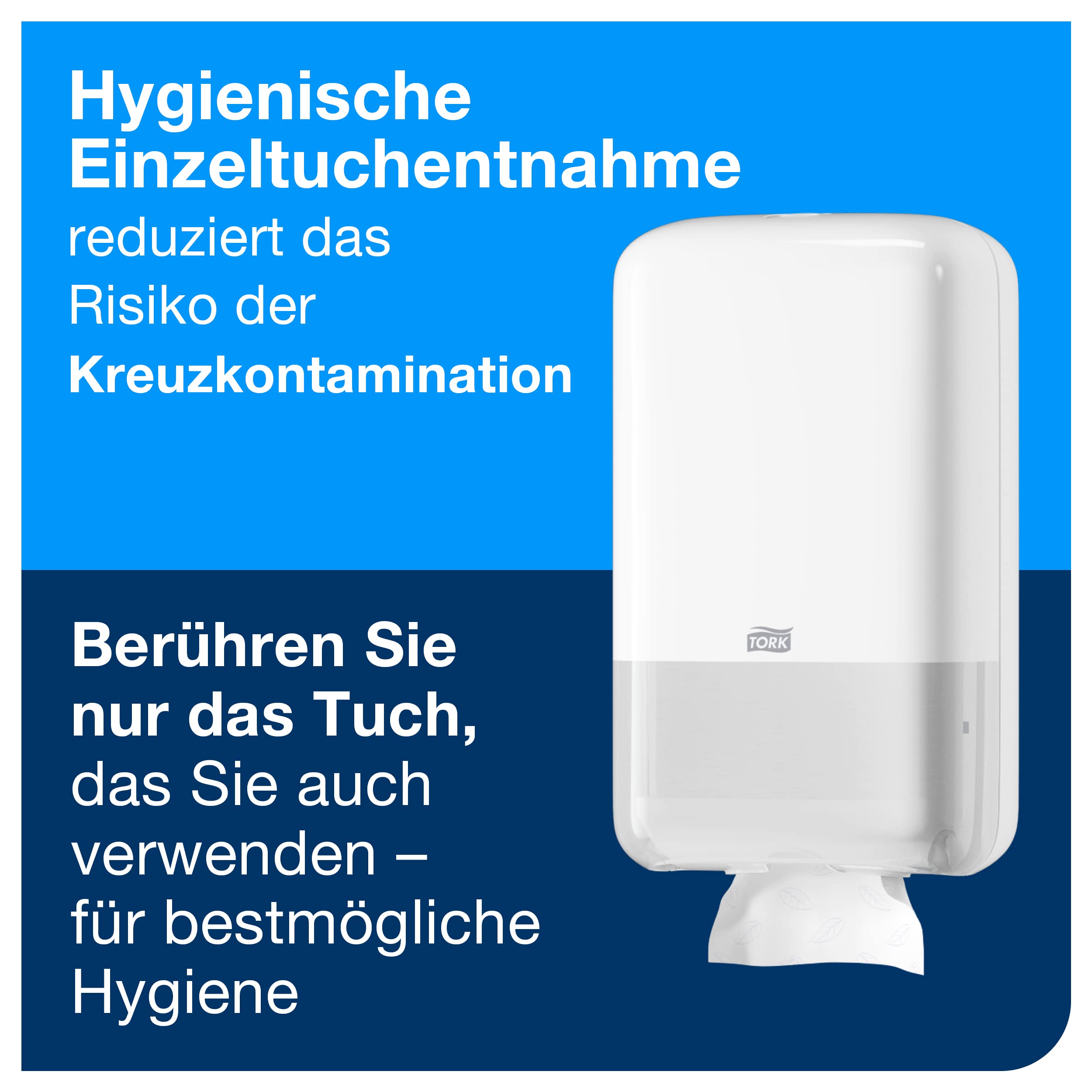 Tork 114273 Einzelblatt Toilettenpapier Premium für Tork T3 Toilettenpapierspender / WC-Papier 2-lagig reißfest / 30 x 252 Blatt