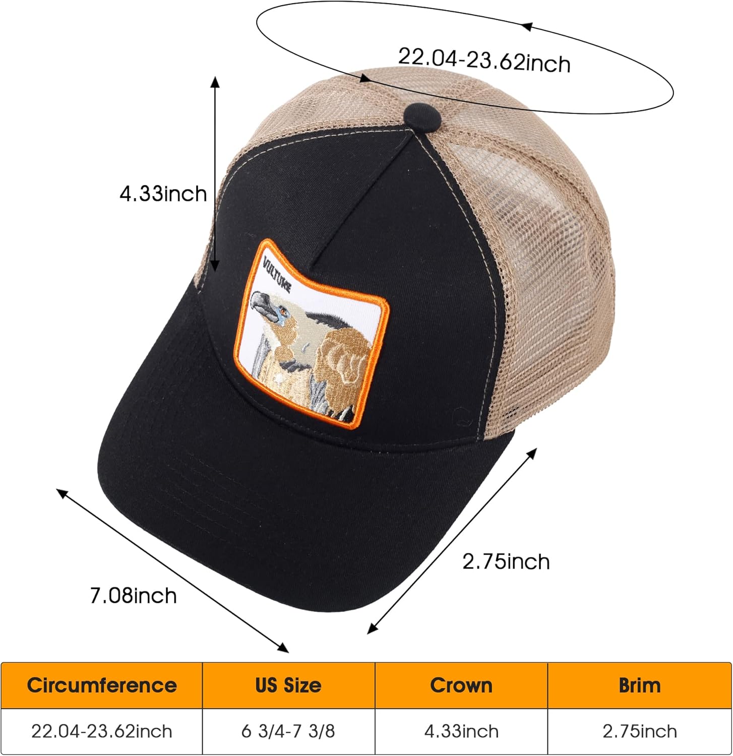 Trucker Hat Men Animal Snapback Hats Adjustable Embroidered Baseball Cap Mesh Breathable Square Patch Women Caps - Image 6