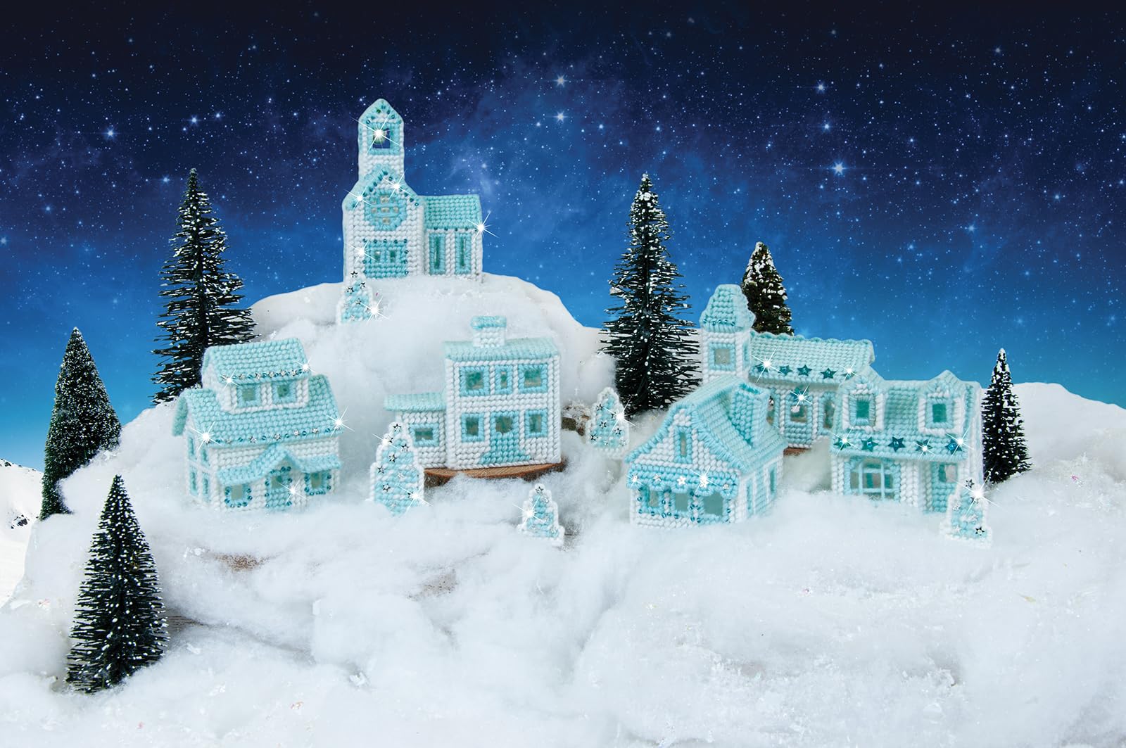Design Works Crafts Inc. Snowy Christmas Village Plastic Canvas Kit