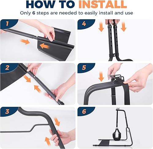 Miniatura 5 de Hamaca estiradora de cuello con soporte para descompresión de cuello, soporte de dispositivo de tracción cervical de acero resistente, descompresor