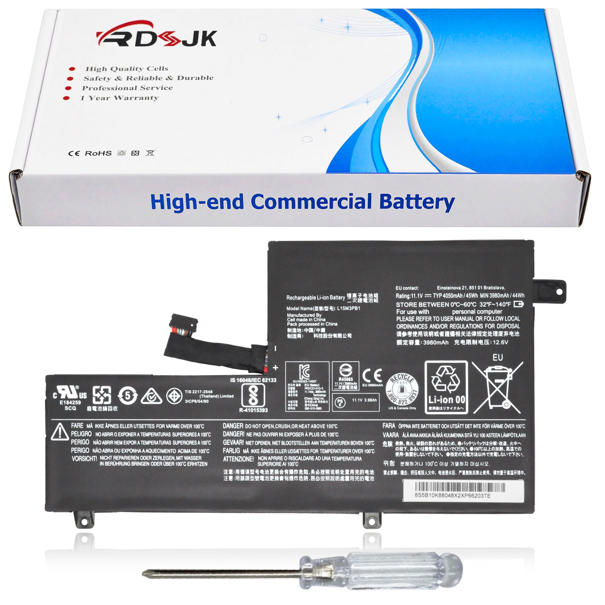 Amazon.com: L15M3PB1 L15L3PB1 Laptop Battery for Lenovo Flex 11