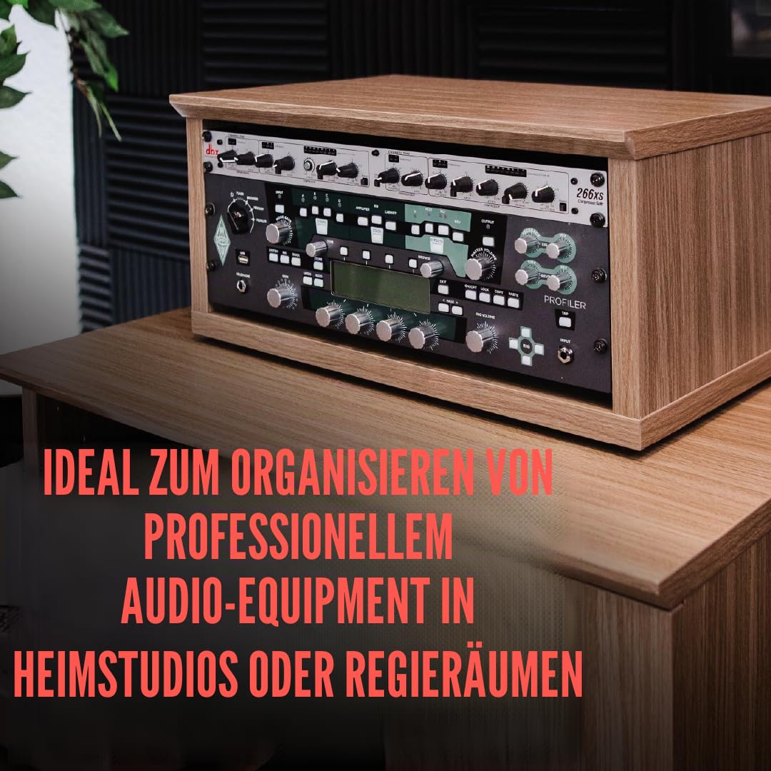 Gator Frameworks Elite Furniture Serie 8U Desktop Studio Rack in natürlichem Ahorn mattiert (GFW-ELITERK-8U-MPL)