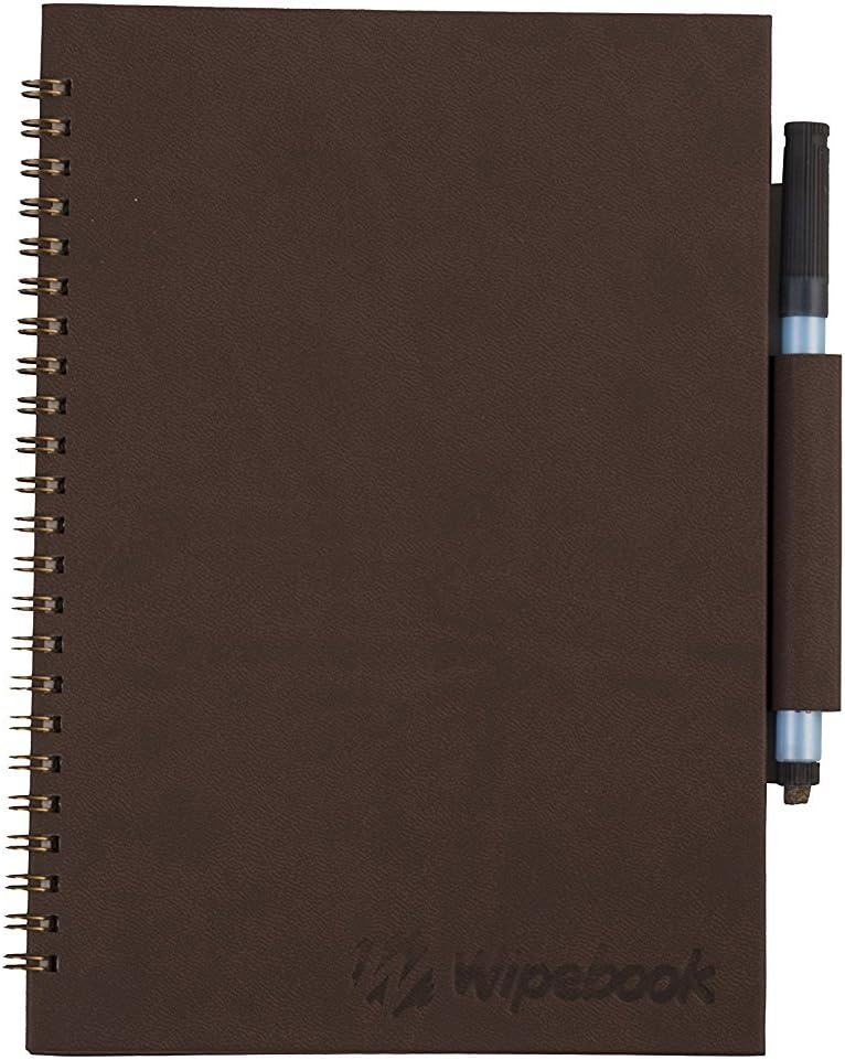 PRO MINI | Smart Reusable Notebook - Dry Erase Whiteboard Notebook - 20 Ruled Pages (5.8" x 8.25") with Ultra Fine Dry Erase Marker | Ideal For Note-Taking, Charts & Doodling | MINI