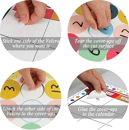 Miniatura 5 de Juego de tablones de anuncios con calendario colorido, calendario de estaciones, tabla de clima, tablón de anuncios CTP y decoración de aula con