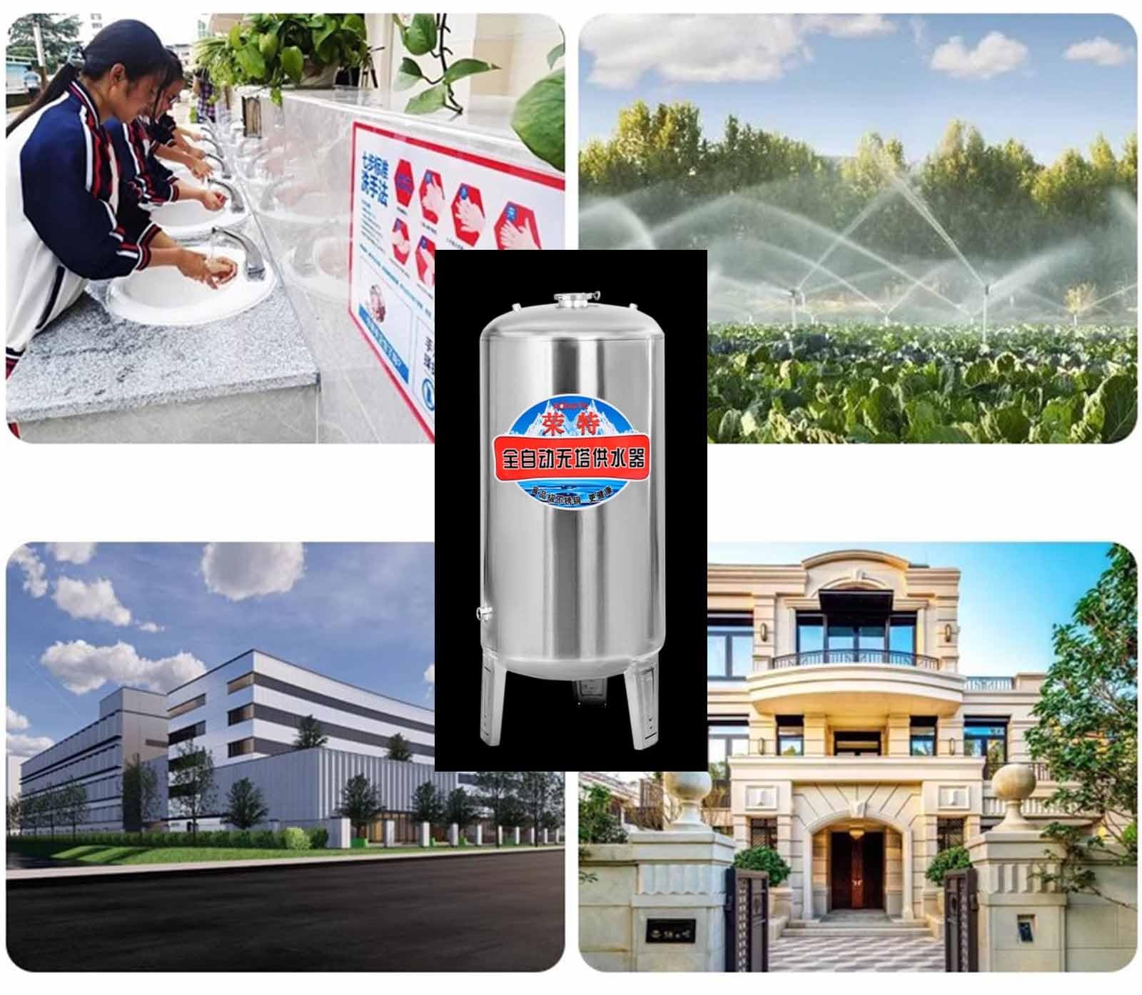 Tanque de presión para pozos de agua Lavable Depósito de agua a presión con accesorios, Gran Capacidad Acero Inoxidable Tanque Acumulador de Agua, Tanque de presión de pozo para riego y agua doméstica