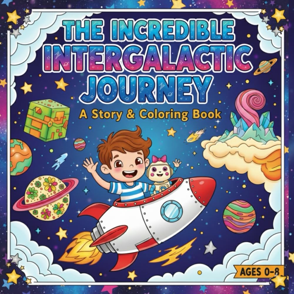 The incredible intergalactic journey: A story & coloring book