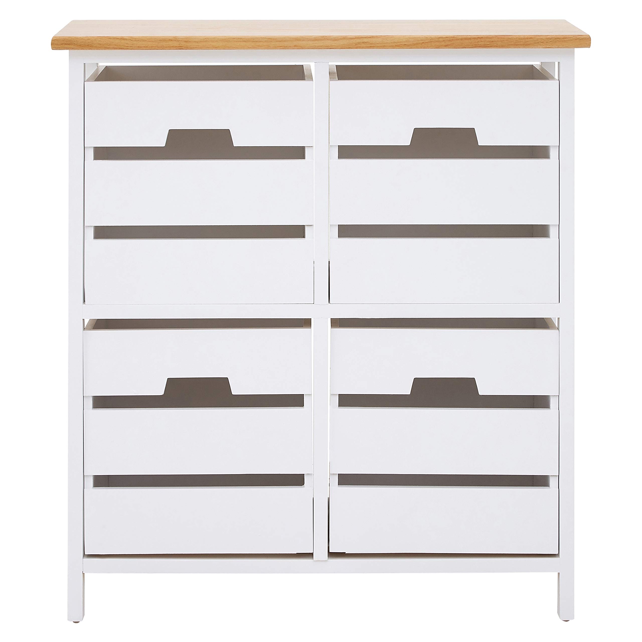 Premier Stylish Storage Space Newport 4 Drawer Chest Four Slatted Box Drawers With