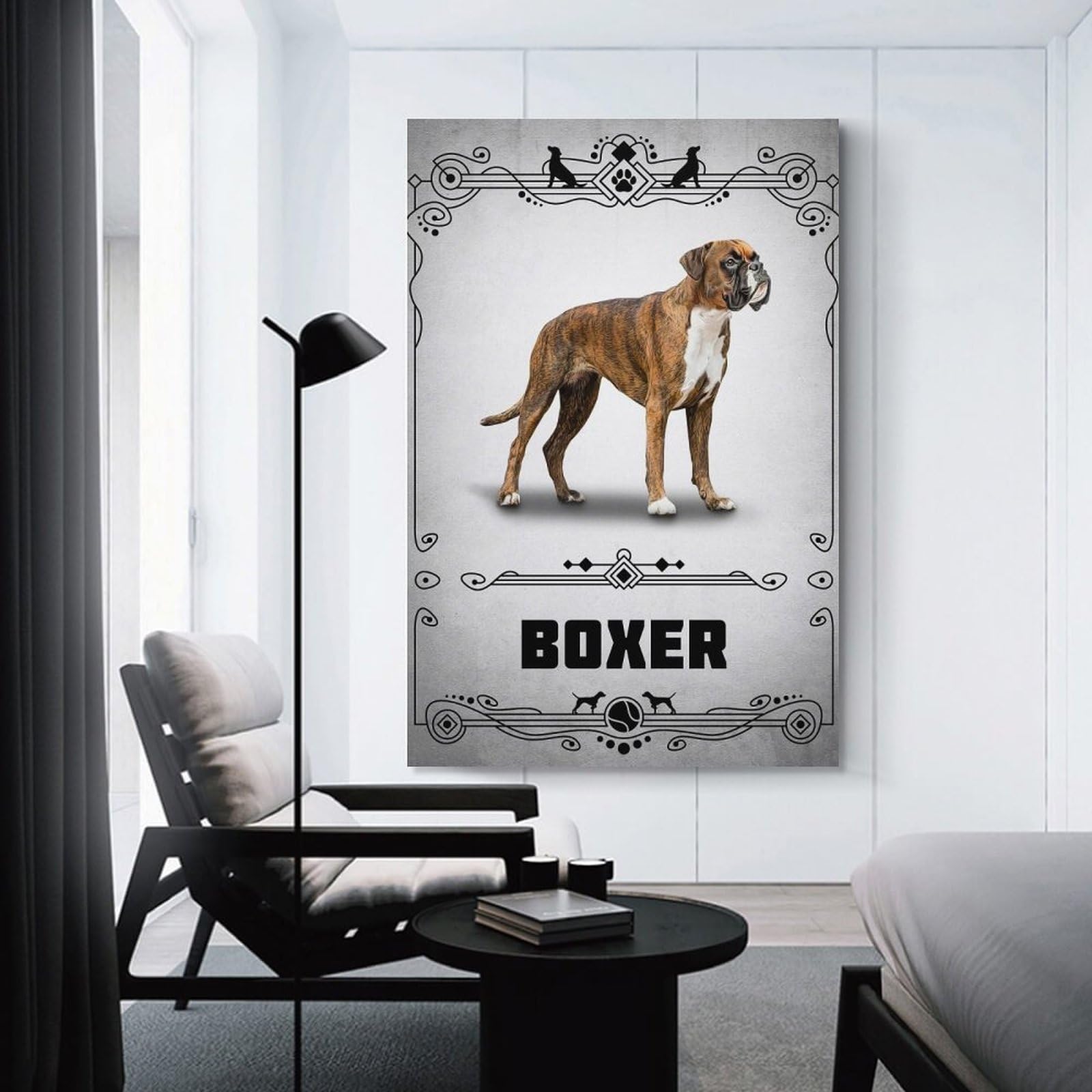 Junmoney Wall Picture Print Boxer, 24x36inch(60x90cm), for Entrance Walls, Hall Decor Or Foyers, A Neat Decor Update for Hallways