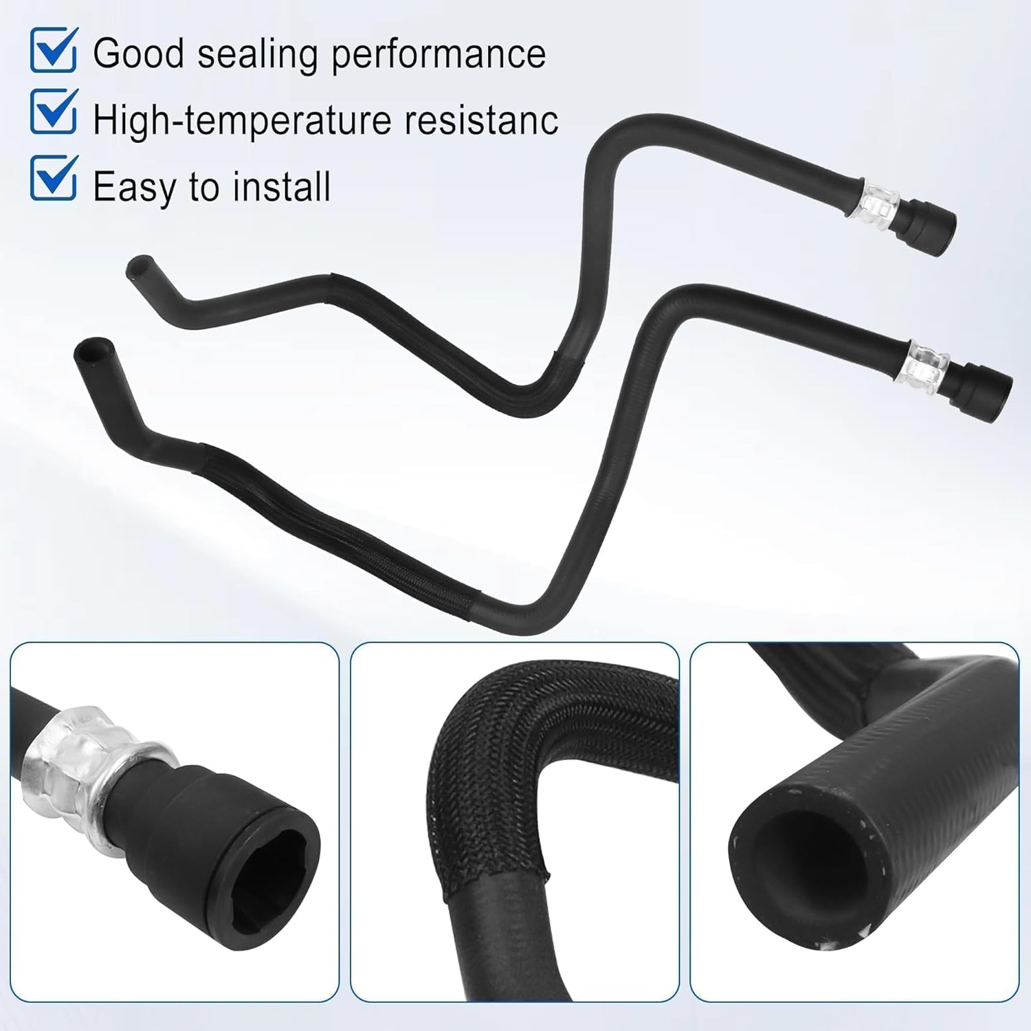 Heater Outlet Hose and Heater Inlet Hose Fit for 2018 Chevy Cheyenne for 2014-2018 Silverado 1500 and 2500 for 2014-2019 Sierra 1500 for 2019 Sierra 1500 Limited Replace 23126443 23126442