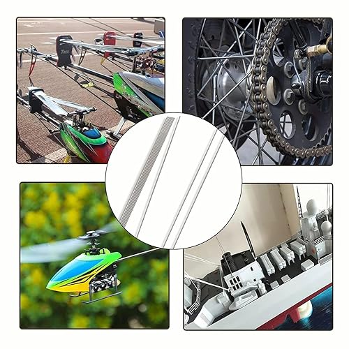 Miniatura 7 de TOP-VIGOR 20 varillas de acero inoxidable de 0.079 in x 0.984 in, varillas de metal sólido de eje redondo, barra de torno para manualidades,