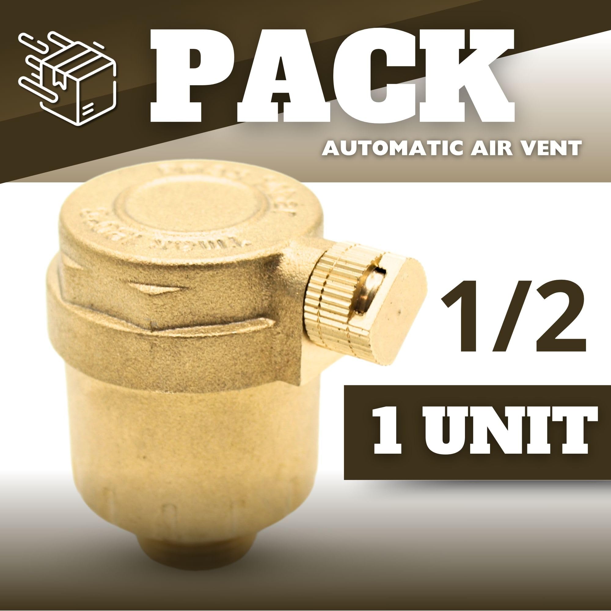 DOJA Barcelona | Valvola Sfiato Aria Automatica "Mini" | Uscita Laterale | 1/2" | Valvola di Sfiato Automatica | Valvola Sfogo in Ottone | Valvola Sfiato Termosifone Automatica Radiatore