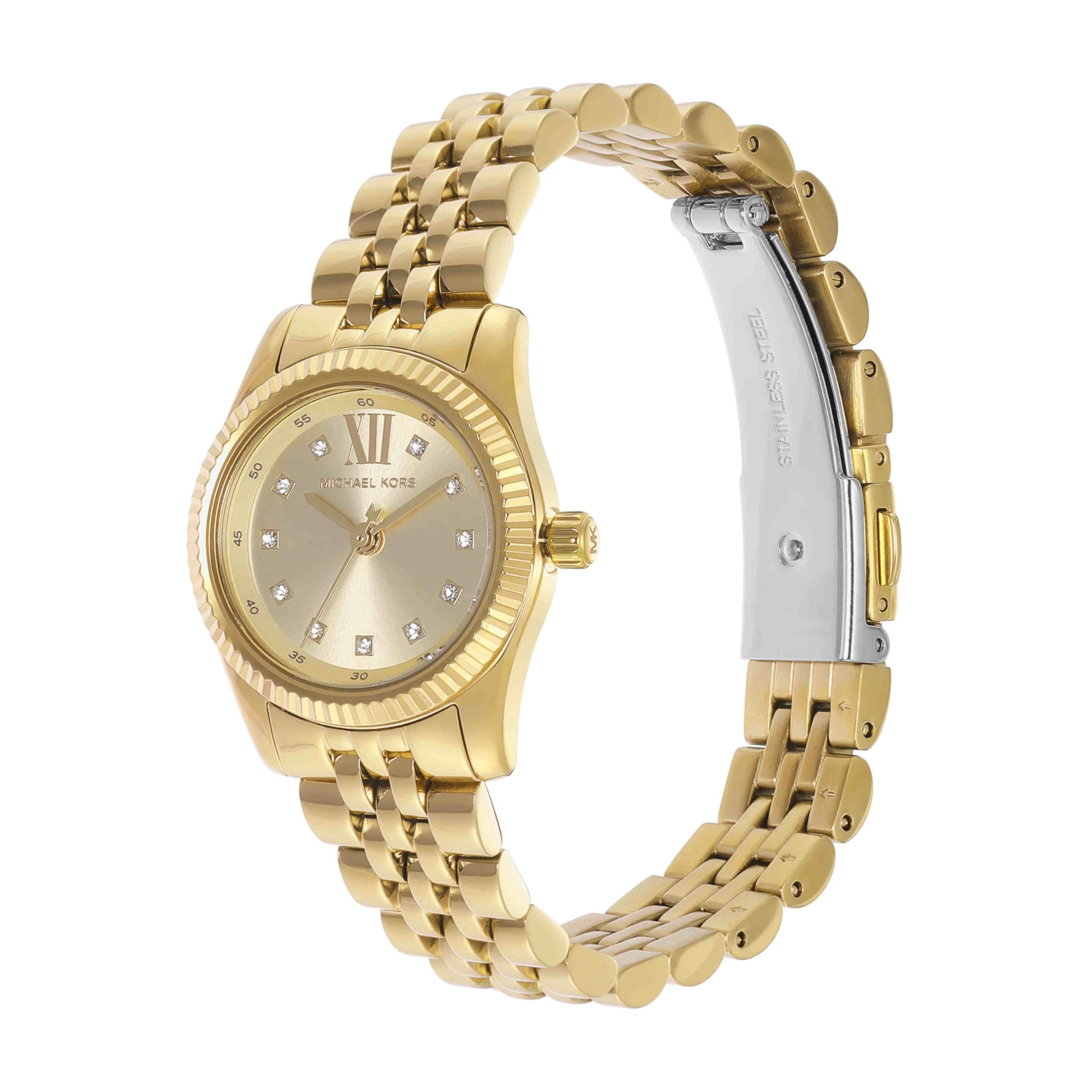 Michael Kors Orologio Lexington da donna, movimento al quarzo a tre lancette da 26 mm con cinturino in acciaio inossidabile