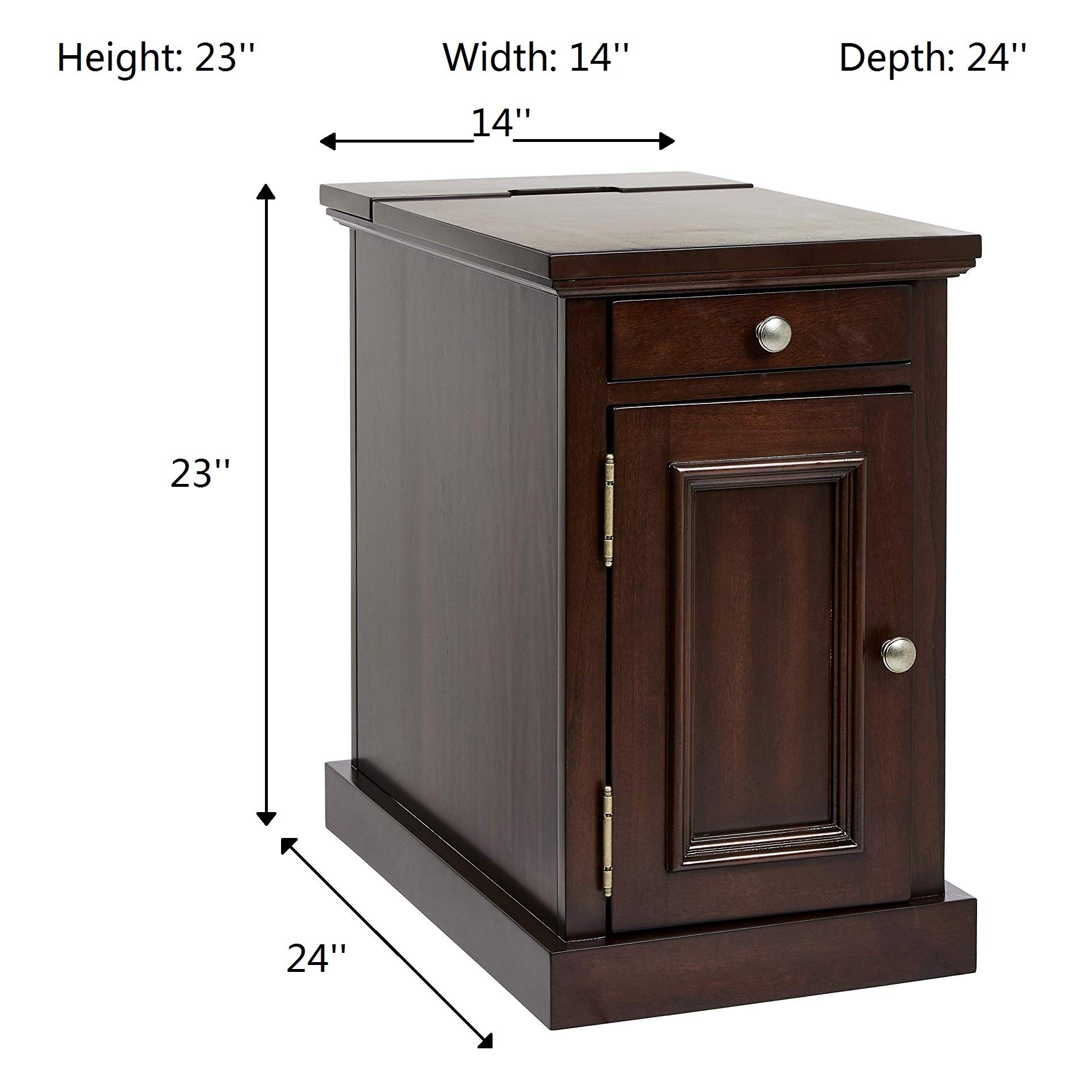 Ball & Cast Accent End Table 23 Inch Height Brown Set of 1