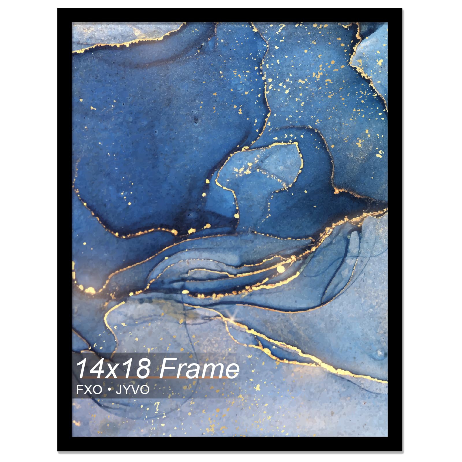 Photo 1 of 14x18 Picture Frame, Black Frame for 14 x 18 Inch Picture Poster Photo, Light Weight and High Transparent 14 by 18 Frame for Wall - 1 Pack/Black/14 x18 1 14x18