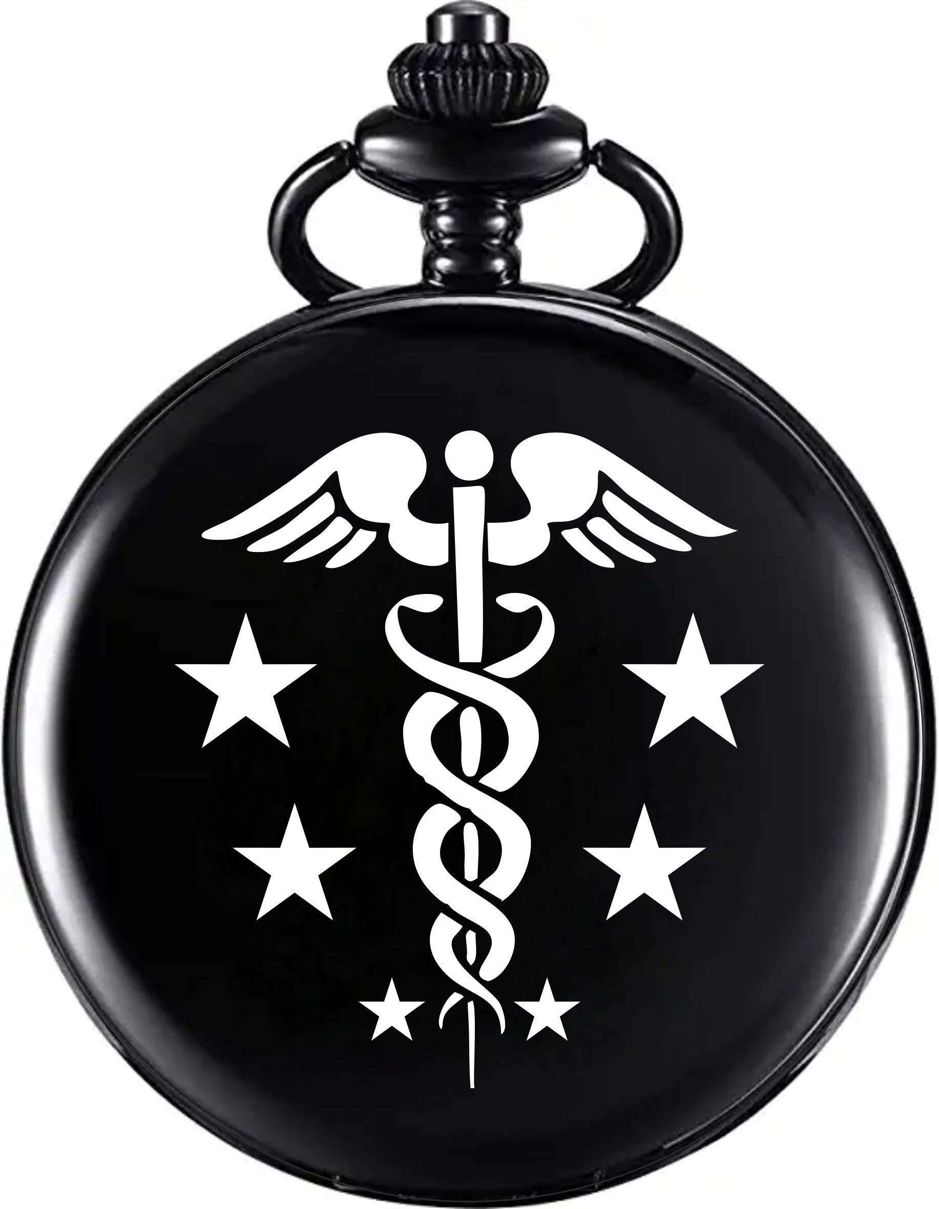 Tiny Tim Classic Black Pocket Watch Emotional Message Engraved Unique Memorable Gift for Men & Women Car Bike Home Key Chain & Key Rings