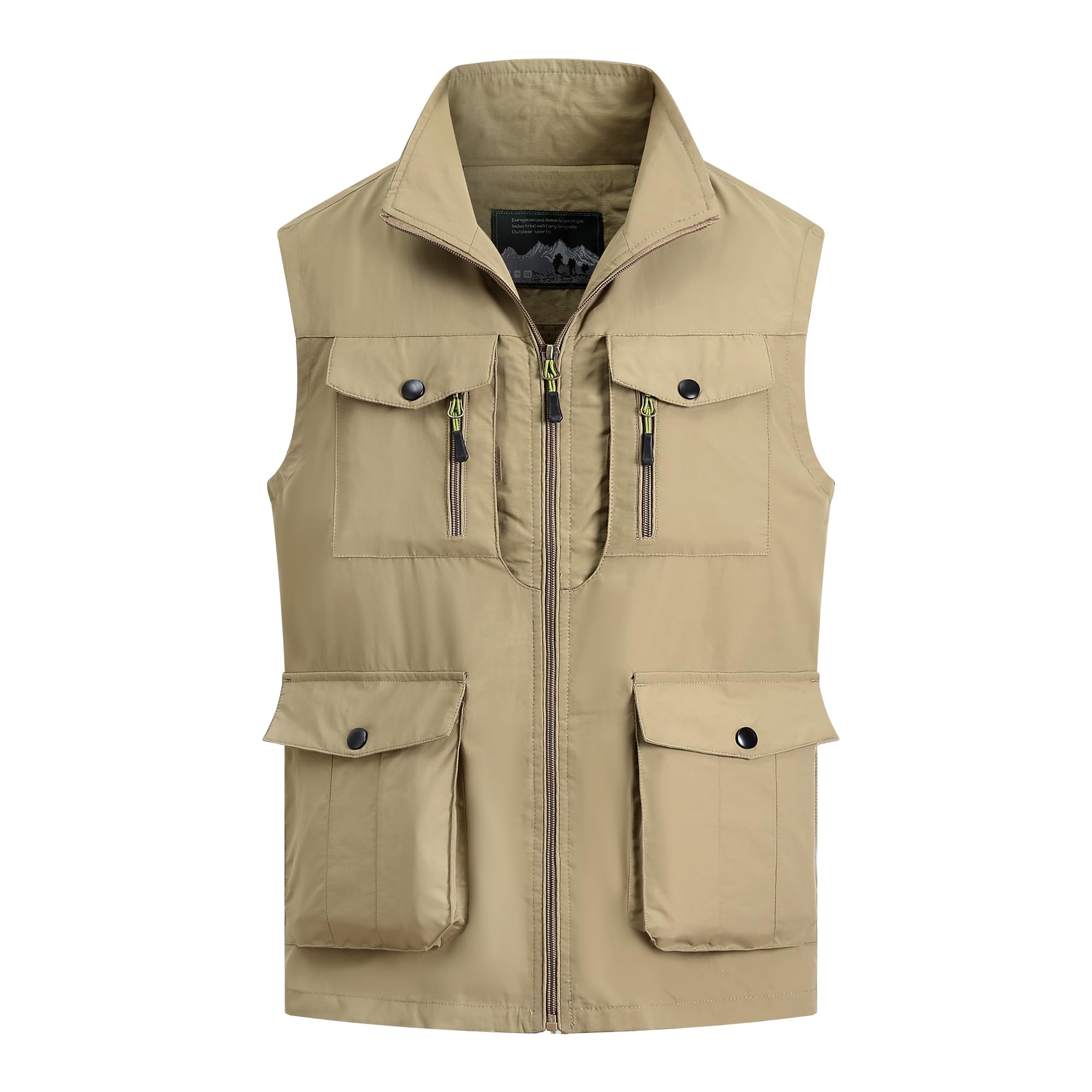 Herren Outdoor Weste mit Vielen Taschen Schnelltrocknende Freizeitweste Leicht Anglerweste Sommer Atmungsaktiv Ärmellose Jacke Sport Multifunktionsweste Camping Fotografie Weste