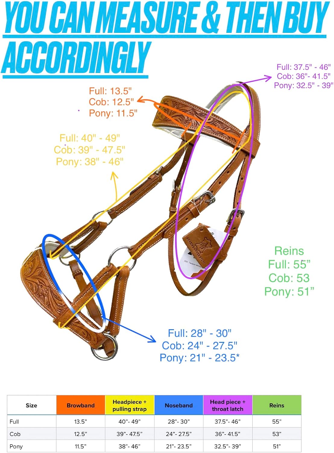 Sidepull Bitless Bridle with Designer Hand Carving On Browband & Noseband Oval Shaped