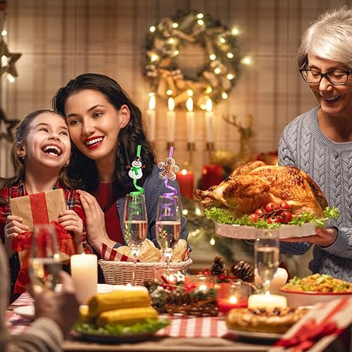 Miniatura 7 de 24 regalos de fiesta de Navidad, regalos de aula, pajitas de Navidad, regalos para niños y adultos, suministros de fiesta de Navidad con 2 cepillos