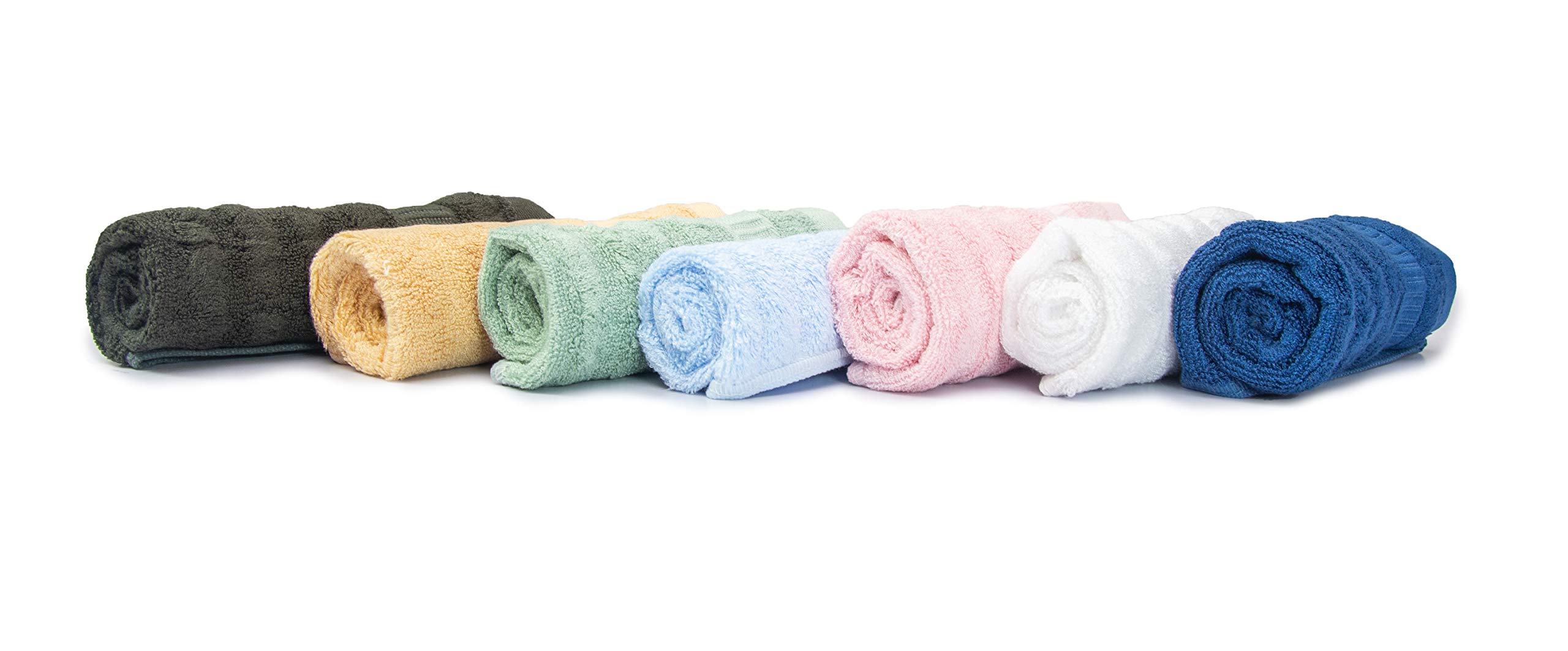 MUSHBamboo Face Towel | Ultra Soft, Absorbent & Quick Dry Towel For Facewash, Gym, Travel, Yoga. Recommended For Acne Prone Skincare (5, Assorted), 500 tc