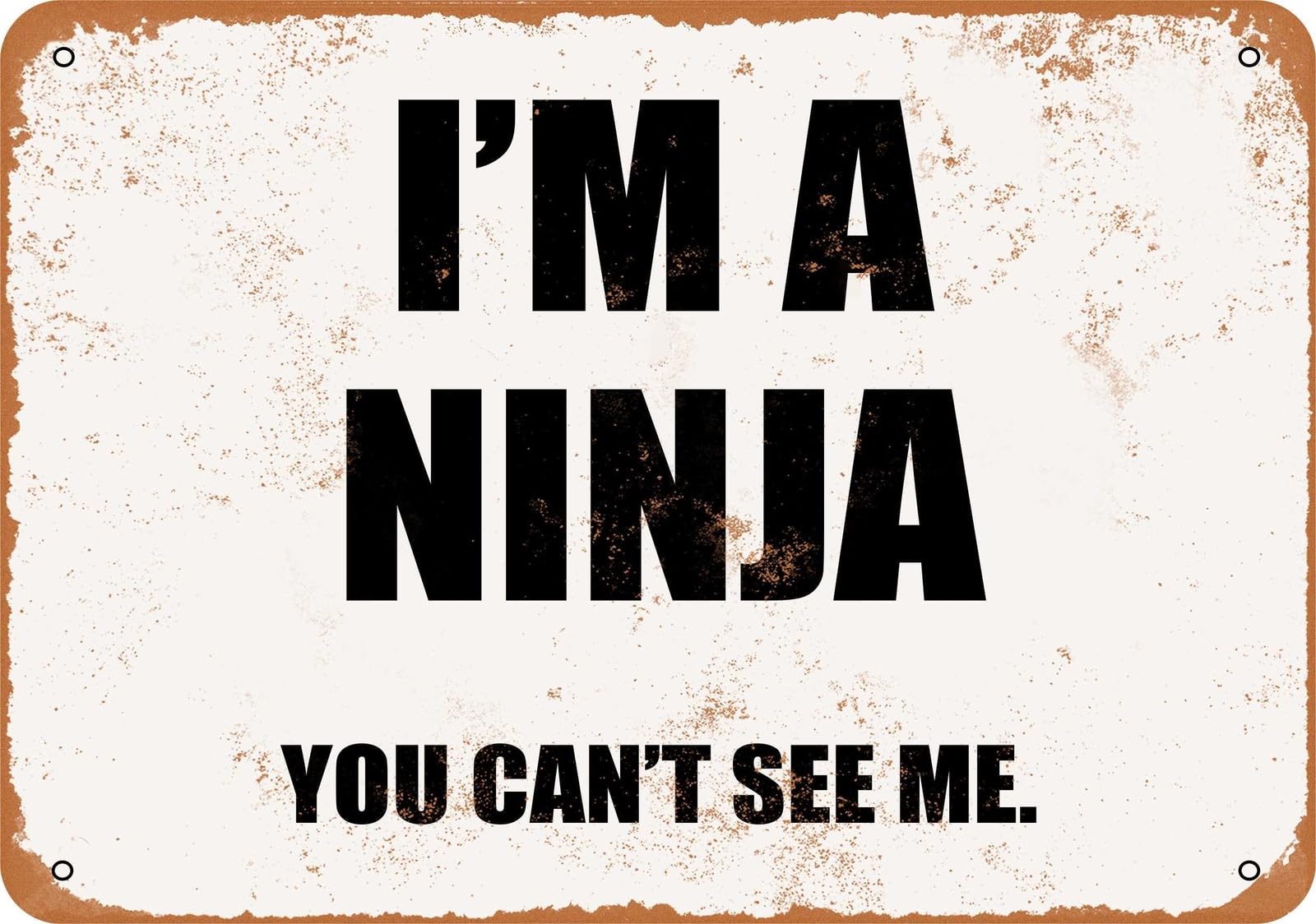 Miaomansenstore Metal Sign - I'm A Ninja You Can't See Me - Vintage Look Home Decor