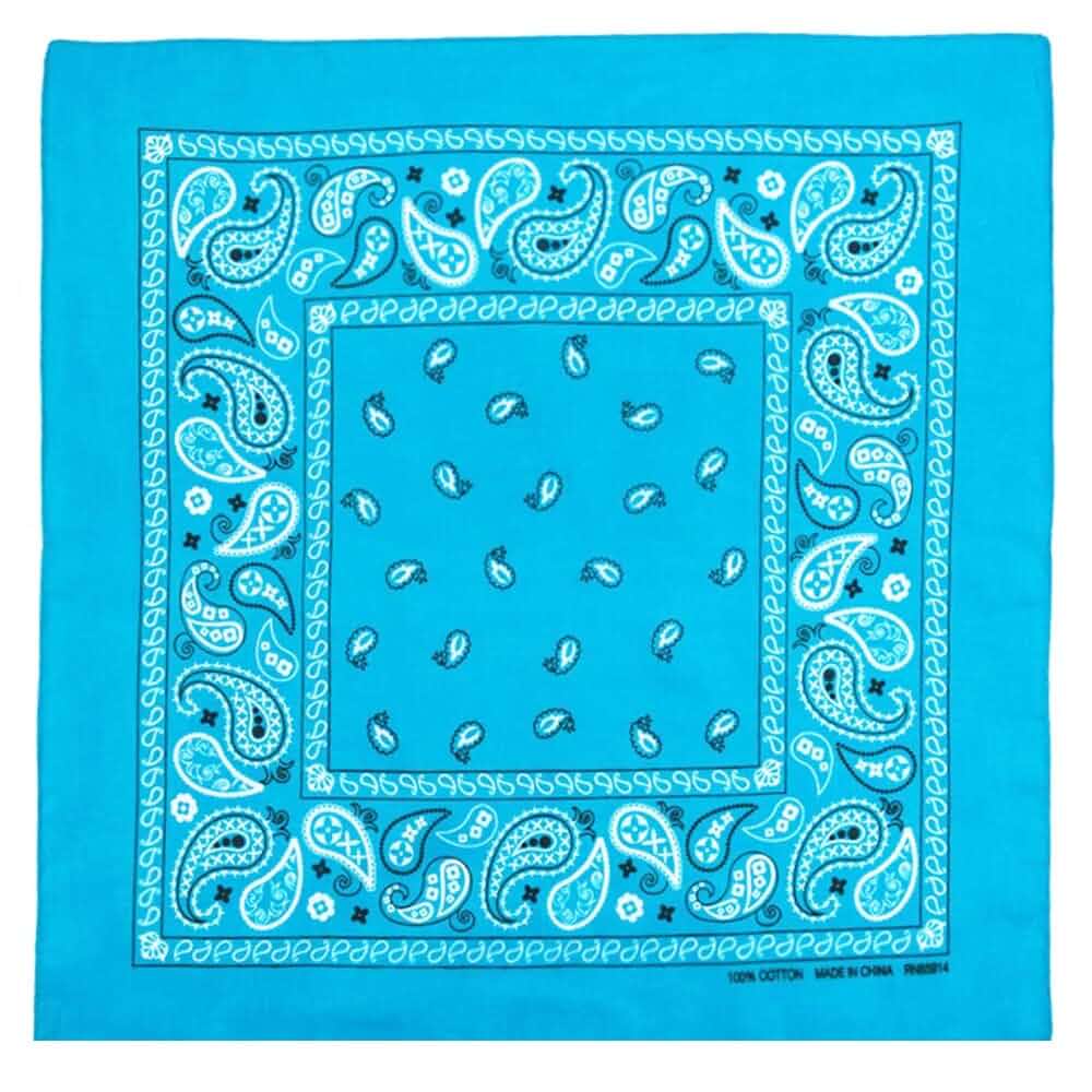 L&M® 12Pcs Bandanas 100% Cotton Paisley Print Head Wrap Scarf Wristband