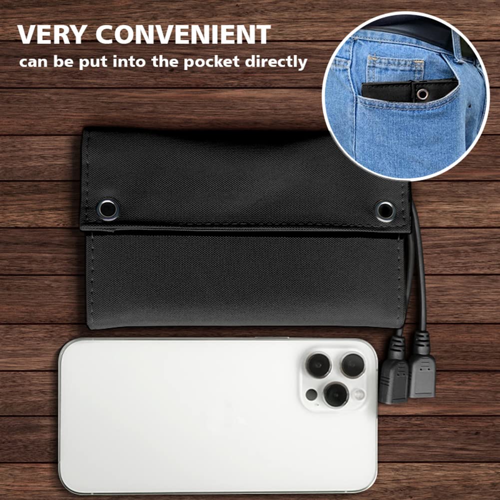 Caricatore Solare 21W Portatile USB 5V 3A Uscita Esterno Pieghevole Pannello Solare Campeggio Viaggi per Smartphone, Tablet, Fotocamera, Ventilatore, Luce, Power Bank,Blue