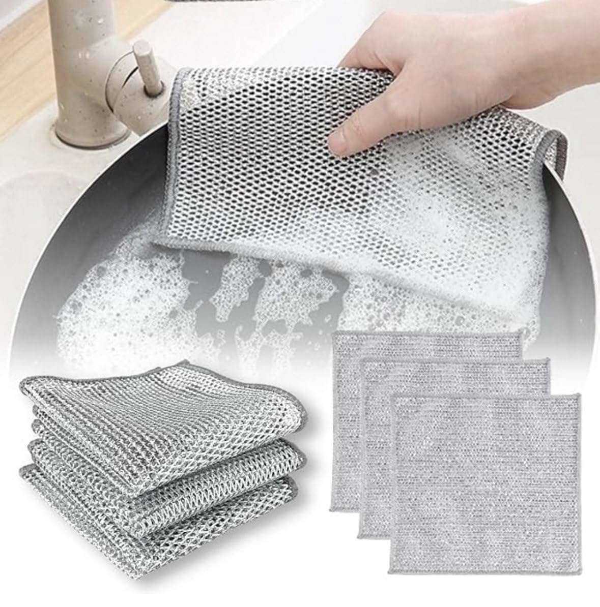 See full amazon price history chart for JENICO WORLD Multipurpose Wire Dishwashing Rags for Wet and Dry Stainless Steel Scrubber Non-Scratch Wire Dishcloth for Washing Dishes Sinks Counters Easy Rinsing Machine Washable (Pack of 8) JENICO WORLD Multipurpose Wire Dishwashing Rags for Wet and Dry Stainless Steel Scrubber Non-Scratch Wire Dishcloth for Washing Dishes Sinks Counters Easy Rinsing Machine Washable (Pack of 8) (B0D1FYW93J) Amazon Price History, Amazon Price Tracker