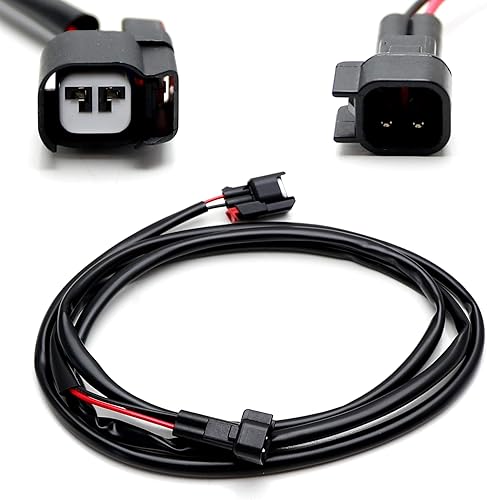 iJDMTOY Arnés de cableado de cable de alimentación para debajo del capó de 5 pies, compatible con Dodge RAM, cargador; compatible con Jeep Wrangler,