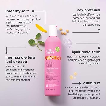 milk_shake | Colour Maintainer Shampoo Flower Fragrance 300 ml, Hydrating & Protective Shampoo for Colour-Treated Hair