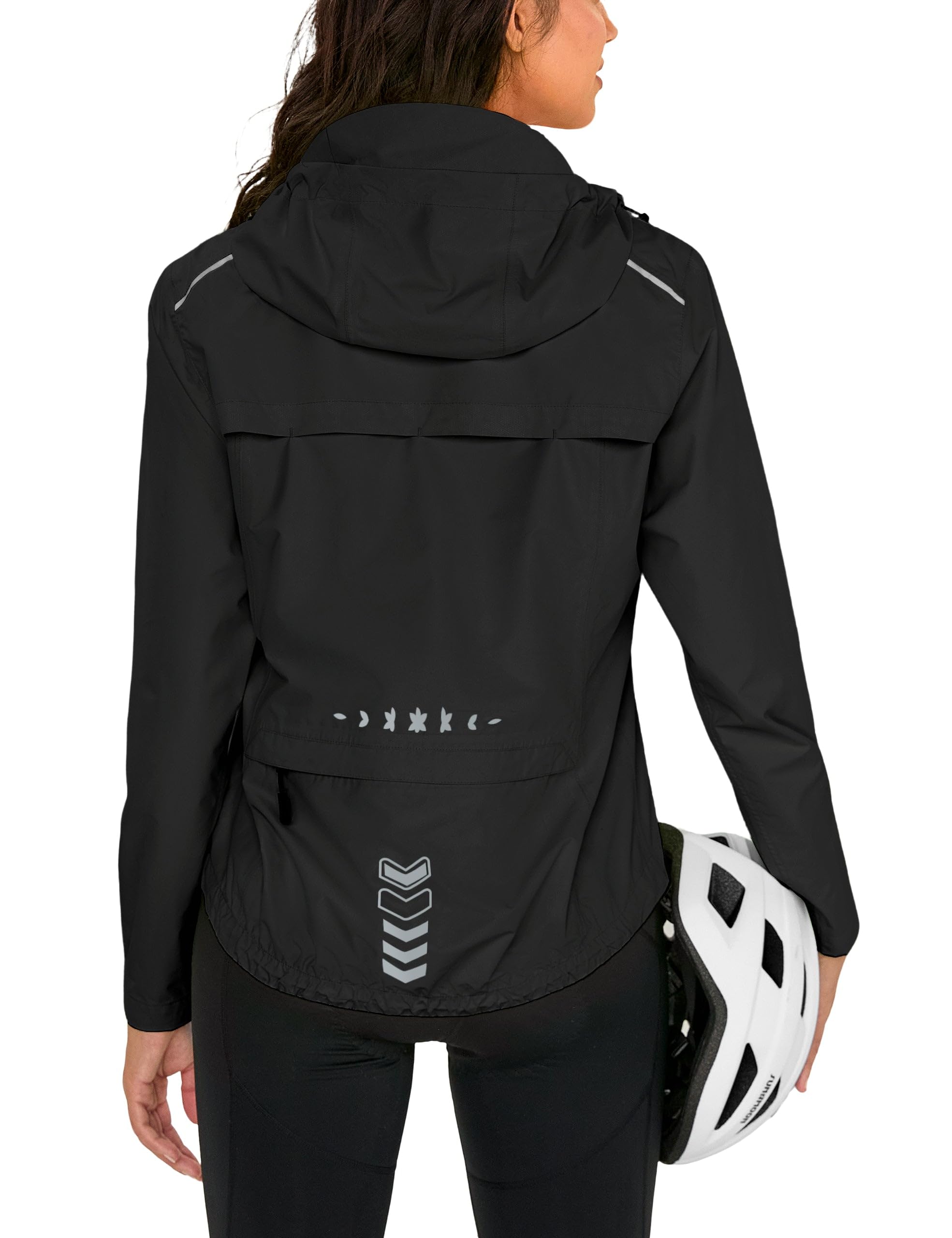 FitsT4 Sports Chaqueta de ciclismo para mujer, impermeable, chaqueta de ciclismo, transpirable, cortavientos, chaqueta ligera de verano, chaqueta para exteriores, chaqueta reflectante