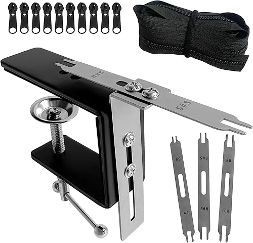 Deslizadores de plantilla de cremallera de #2.5 a #10. Da cremallera a granel de 3 pies, hecha de material de acero inoxidable