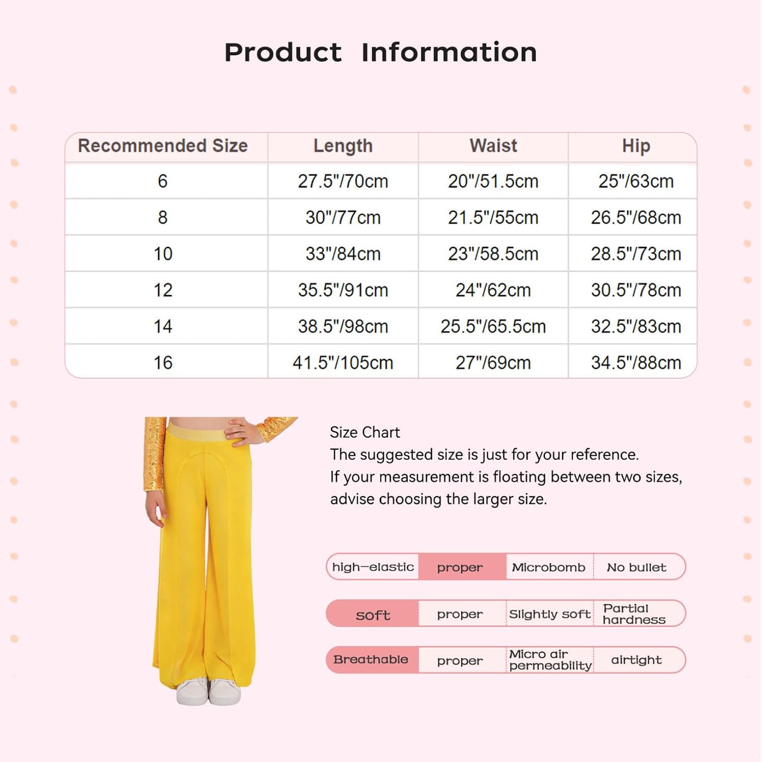 Hularka Kids Girls Ballet Latin Modern Lyrical Dance Palazzo Pants Mesh Wide Leg Pants Yoga Trousers for Performance