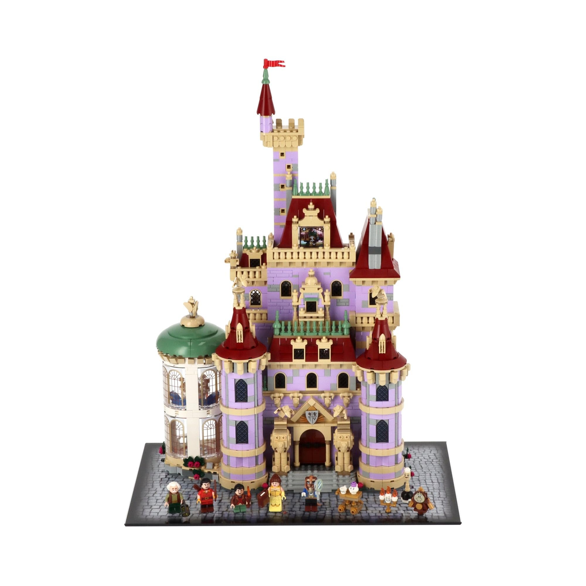Plexico Purple Display Stand Compatible With Lego 43263 Beauty And The Beast Castle