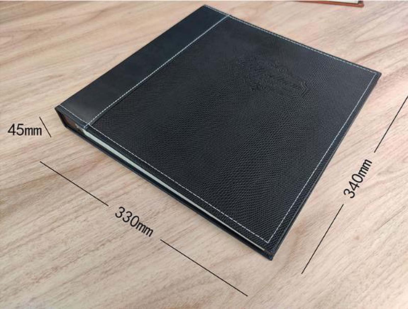 Dhao Album fotograficzny na rodzinne wakacje prezent magnetyczny samoprzylepny 34 x 33 x 4,5 cm skórzany album na zdjęcia o dużej pojemności mieści 480 5 x 10 zdjęć DIY książka z pamięcią, czerwona
