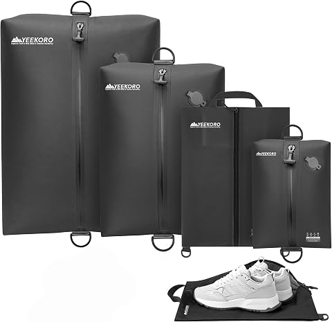 Vacuum Bag Set for Travel, Waterproof Reusable Space Saver Bags