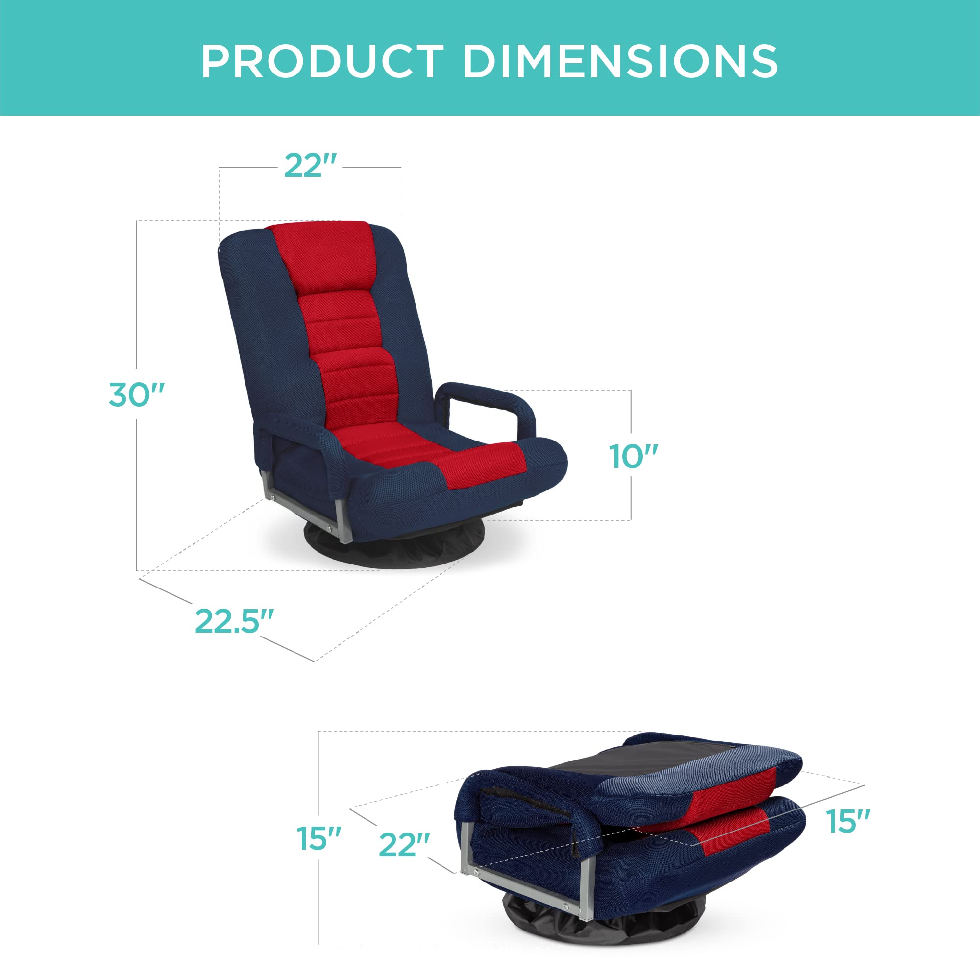 360 Swivel Chair Swivel Gaming Floor Chair Adjustable Backrest