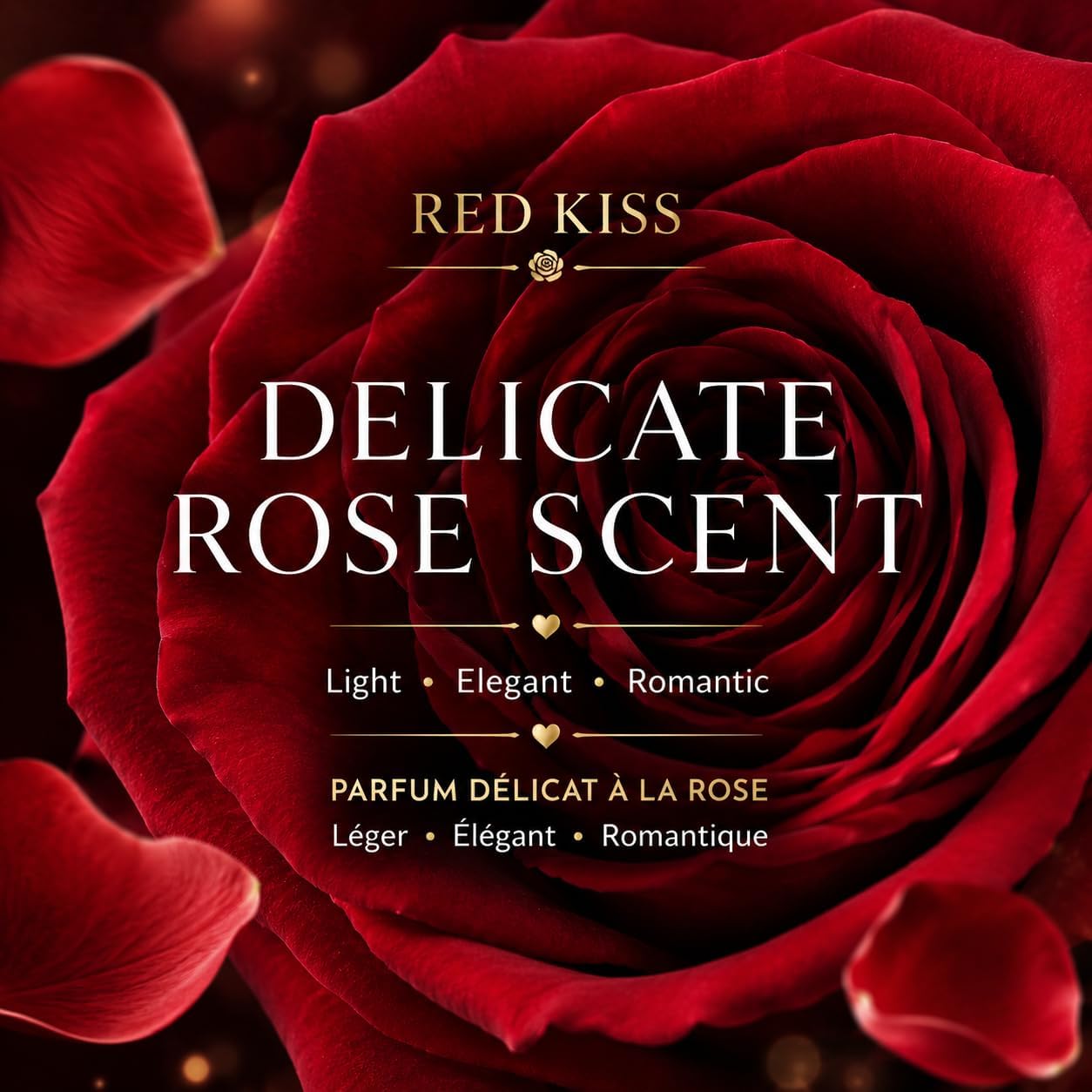 3D Rose Scented Candle - Pure Vibes - Red Kiss Scent - Decorative Candle - Up to 45 Hours Burning Time - Women Gift Home & Bedroom Decoration image 2