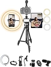 Acuvar Pro LED Ring Light Vlogging Kit for iPhone/Android...