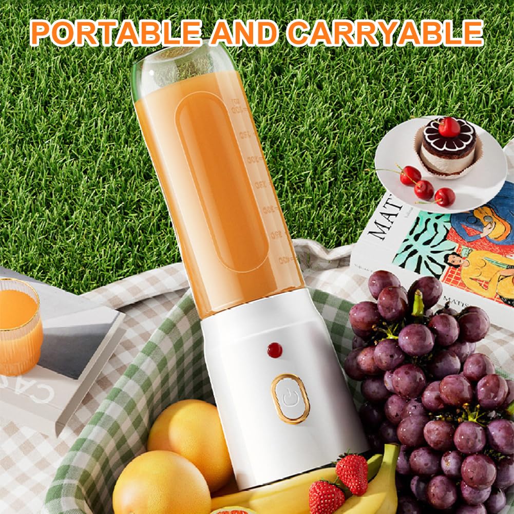 Mixeur portable à emporter - 500 ml - Mixeur portable avec 10 lames - Mini gobelet avec couvercle - Rechargeable par USB - Pour jus de fruits, smoothies et aliments pour bébé