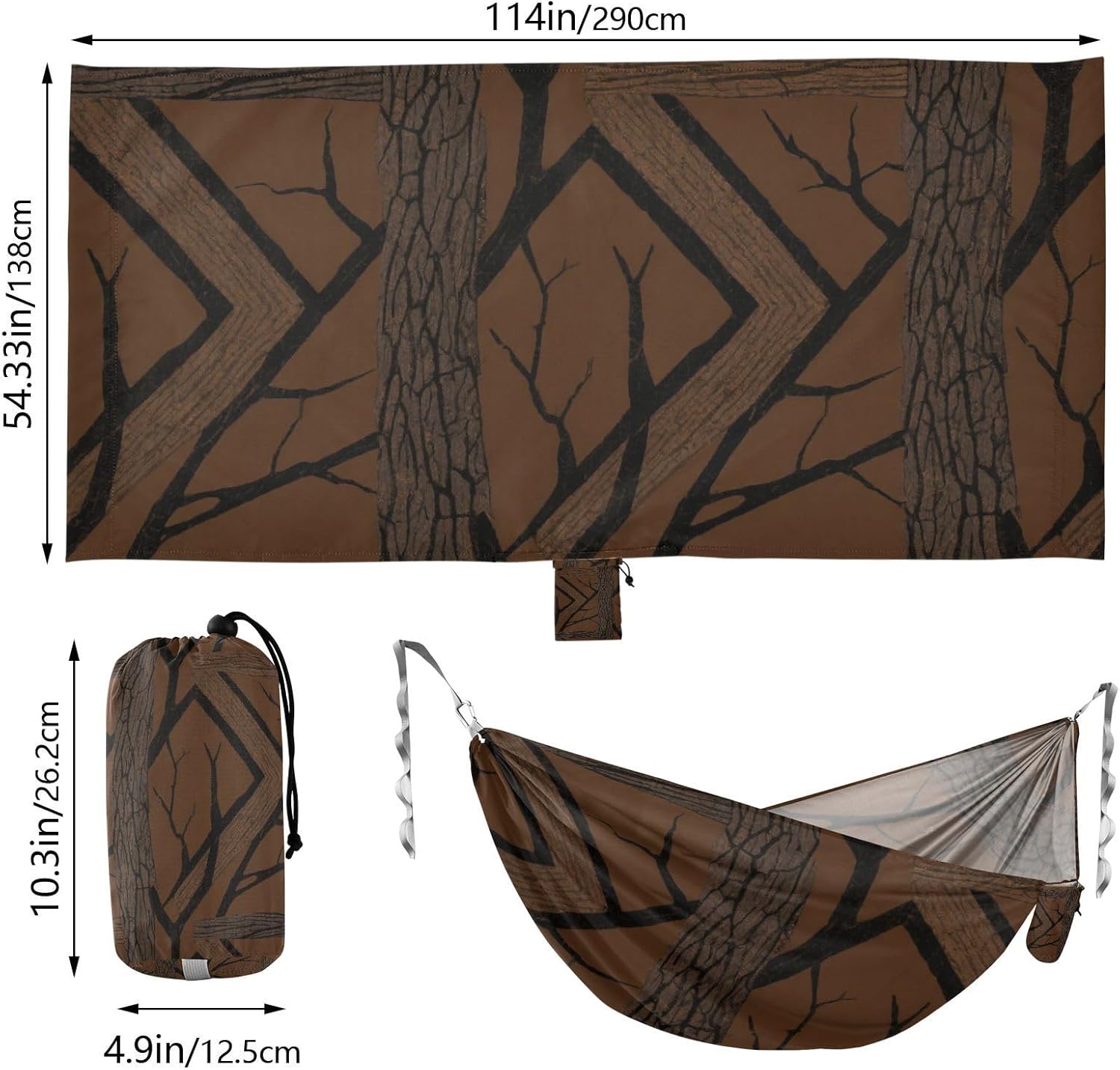 Brown Trees Branches Hammocks for Camping Portable Hammock for Camping & Hiking Essential