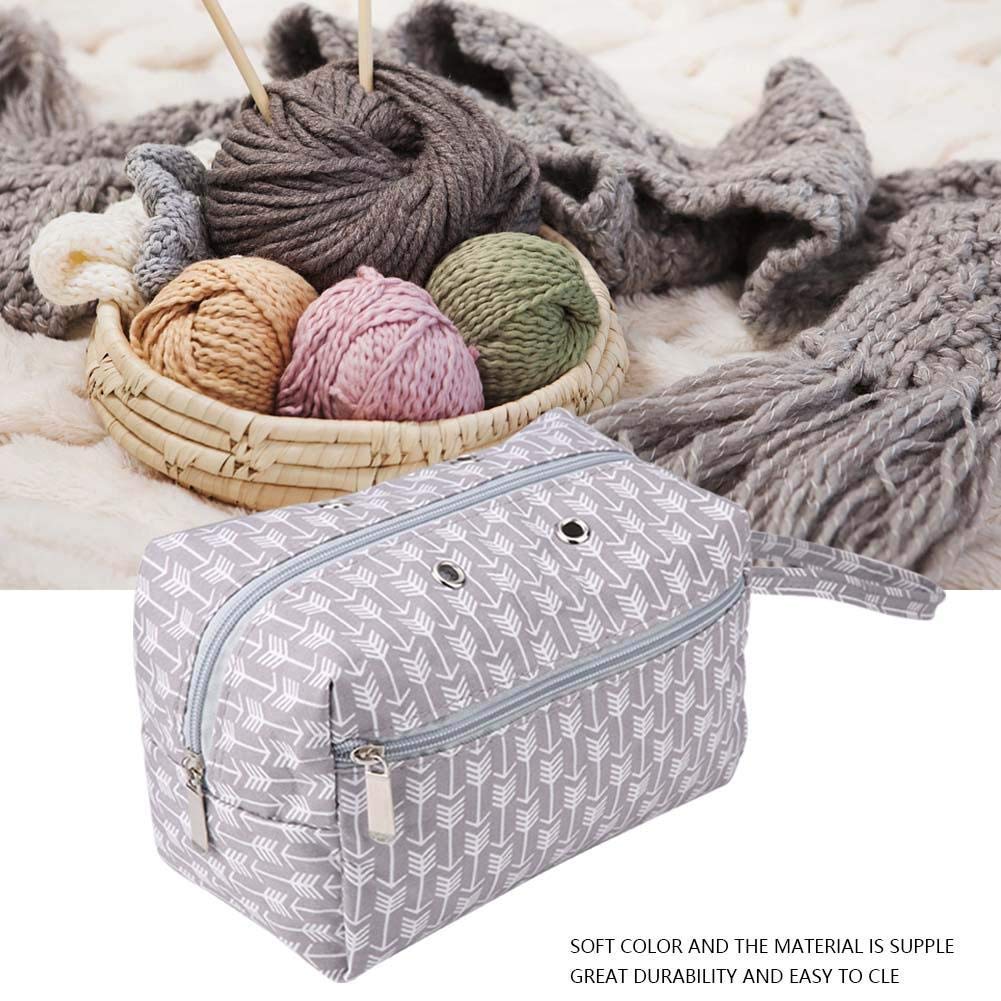 Knitting Bag, Yarn Tote Tote Bag Yarn Storage Organizer for Yarn Skeins Crochet Hooks, Knitting Needles for Household Craft Gift