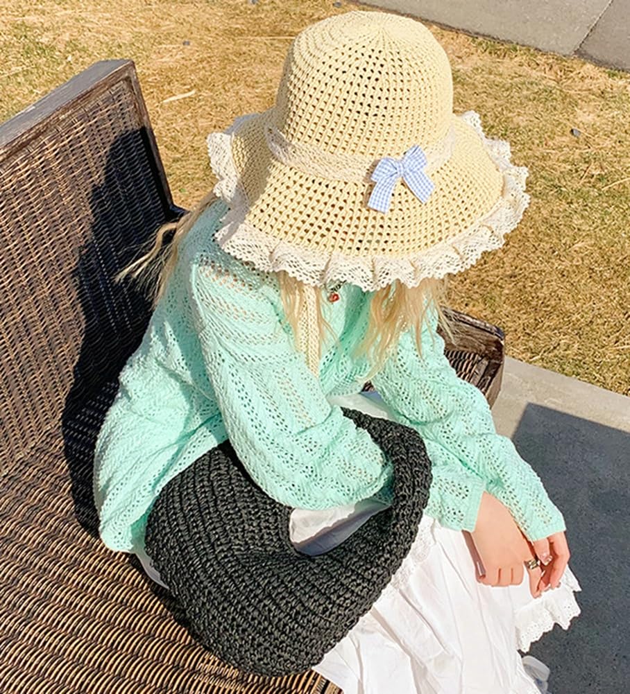 Crescent Straw Handbag for Women Straw Summer Beach Tote Handbag Vacation Shoulder Purses Raffia Woven Hobo Bag Clutch